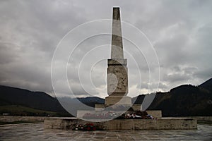 Pylon of Memorial of French partisans in StreÄno, Å½ilina region